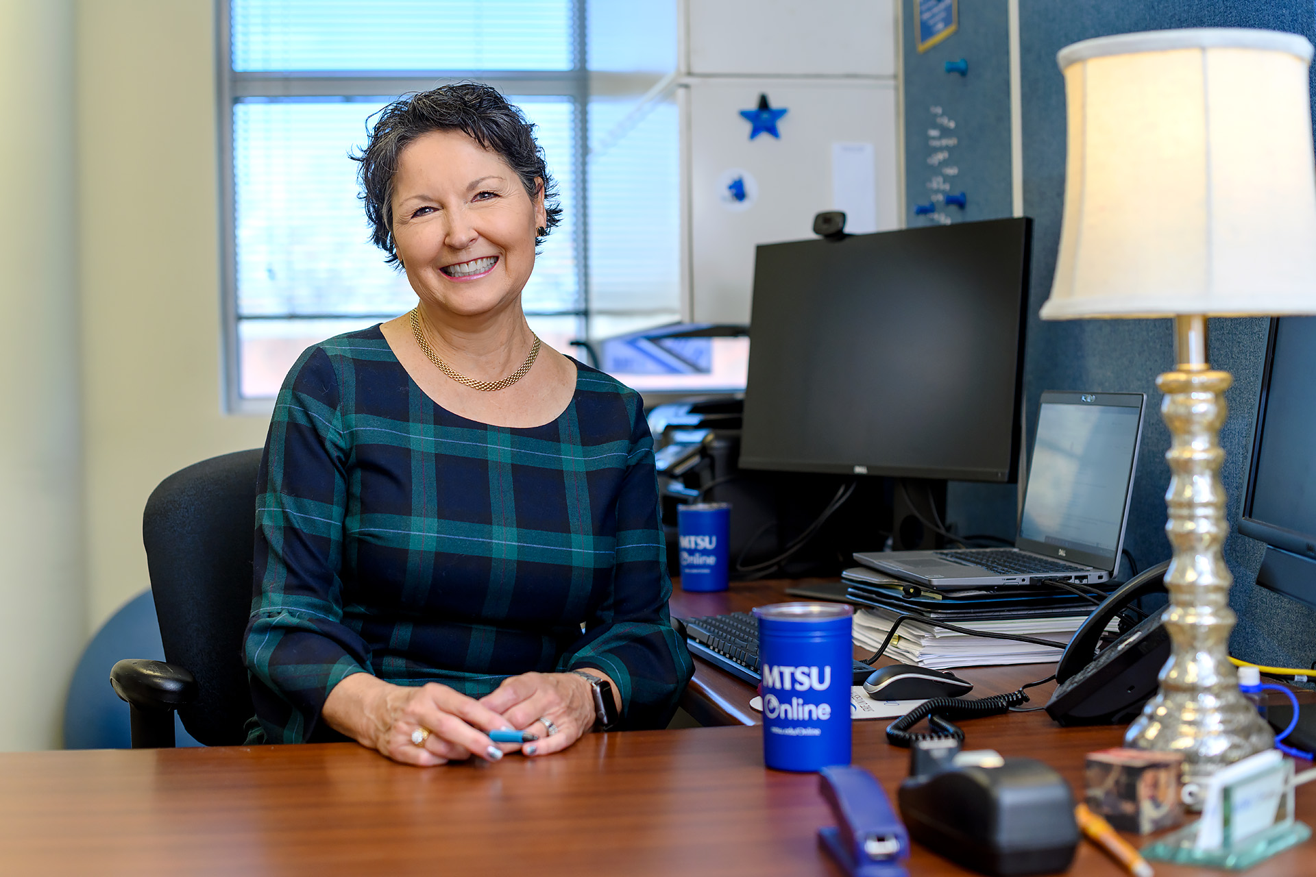 Cindy Adams, University College Administration, Director-MTSU Online Learning faculty profile at the MEC building. (Photo: J. Intintoli)