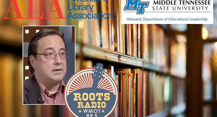 Dr. Frank Lambert, an assistant professor of educational leadership in the College of Education and director of the program, was interviewed for a recent “MTSU On the Record” radio program with host Gina Logue to talk about efforts to achieve accreditation for the university’s master’s in library science program. Lambert’s interview will air 9:30 to 10 p.m. Tuesday, March 23, and re-air from 6 to 6:30 a.m. Sunday, March 28, on WMOT-FM Roots Radio 89.5. (Book stacks photo by Engin Akyurt from Pexels)
