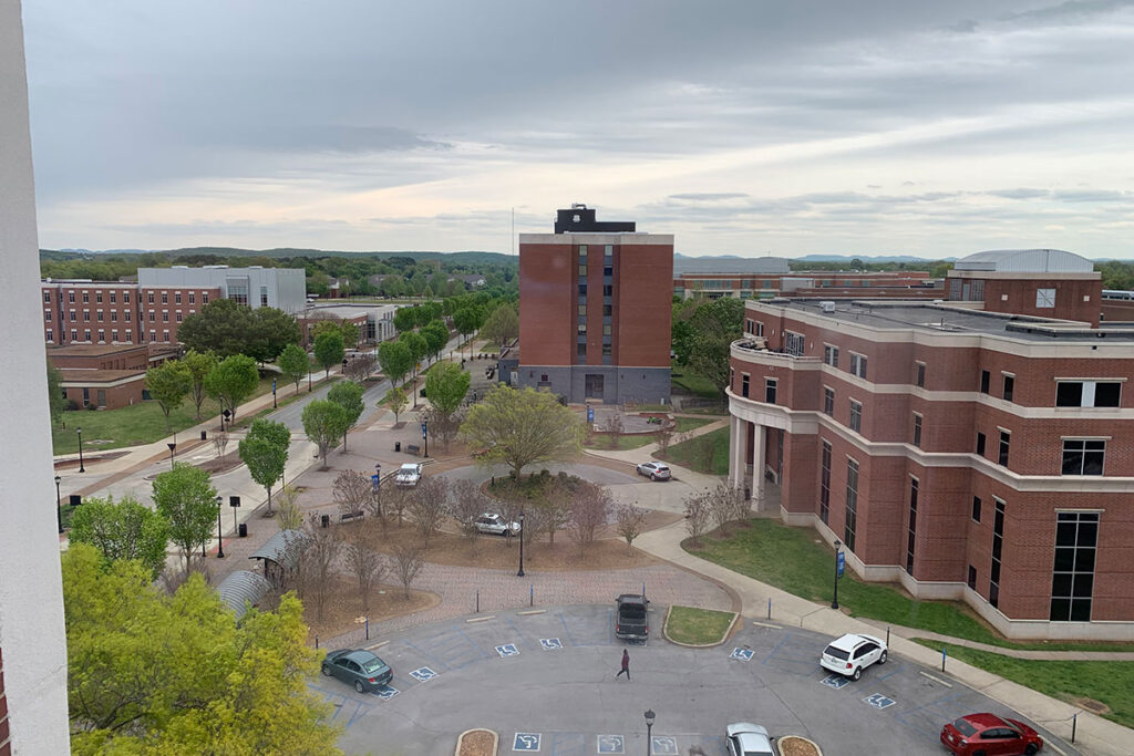 Room with a view! Nicole says the view is one of the reasons she picked her dorm. (Photo: Nicole Alexander)