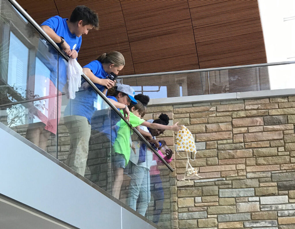 Participants attending a previous Tennessee Girls in STEM Conference at MTSU try to get their egg to drop without breaking in a September 2019 file photo. Egg drop will be one of the events during the 25th annual TGIS event at MTSU on Saturday, April 9. (Submitted photo by Nathan Wahl)