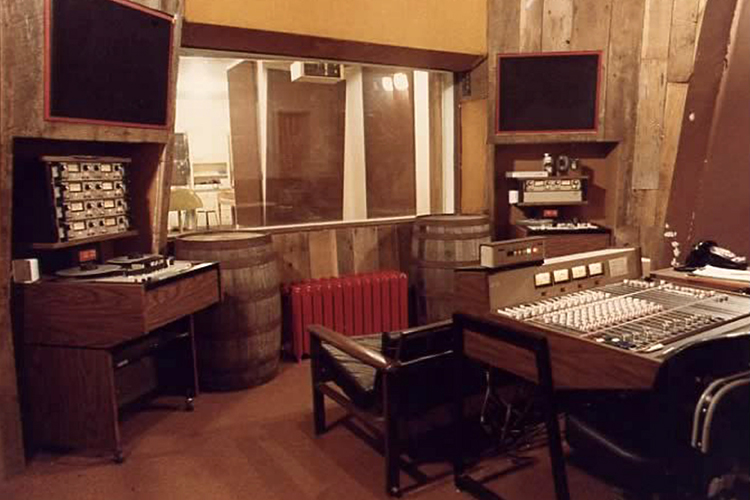 This file image from the 1980s shows the recording studio at Haynes House, Middle Tennessee State University's first free-standing facility to train students in the Department of Recording Industry. MTSU relocated two of its studios, called Studios D and E, from an aging nearby dorm targeted for demolition to a renovated office building only yards from the now-razed Haynes House site and now has nearly 5,000 square feet and nearly $2 million worth of customized, expandable, “world-class” space ready to train students. (MTSU file image courtesy of the Department of Recording Industry)