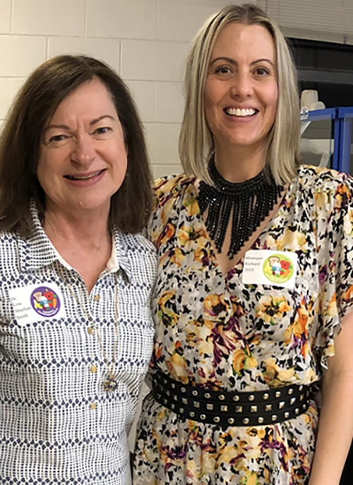 Monique Richard, right, poses with her MTSU mentor, Lisa Sheehan-Smith, a professor of nutrition and food science, at a March 2022 alumni event on campus. Richard, who graduated from MTSU in 2010, is a spokesperson for the Academy of Nutrition and Dietetics. (Photo submitted)
