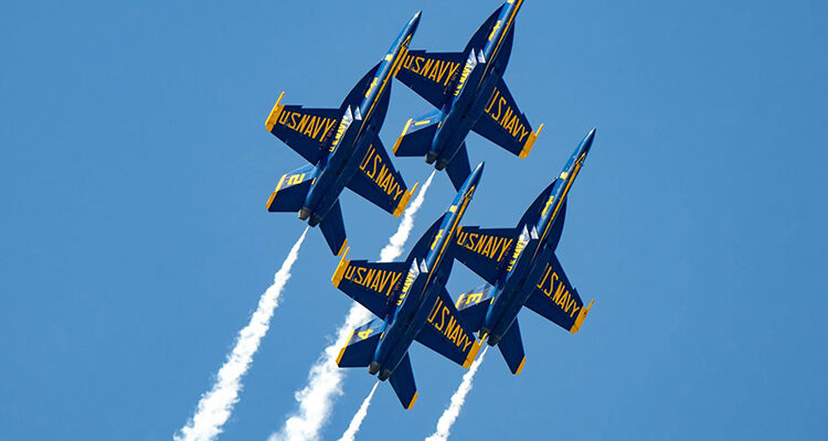 The U.S. Navy Blue Angels are the elite flight demonstration squadron known for their high-flying maneuvers and precision aerobatics. Pilots from the team will speak at 8:30 a.m. Friday, June 6, in the Learning Resource Center on the campus of Middle Tennessee State University, ahead of the Great Tennessee Air Show set for Saturday-Sunday, June 7-8, at the Smyrna (Tenn.) Airport. (Photo courtesy the U.S. Navy)