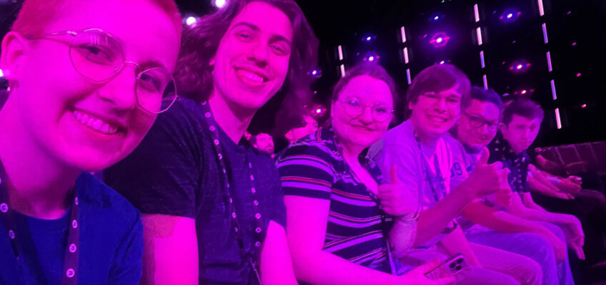From left, Middle Tennessee State University animation students Skye Baxter, Seth Savage, Eiley Jacobs, Cooper Rogers and Steve Granados attend Unreal Fest Orlando 2025 in early June where they had the opportunity to connect with top industry leaders. (Submitted photo)