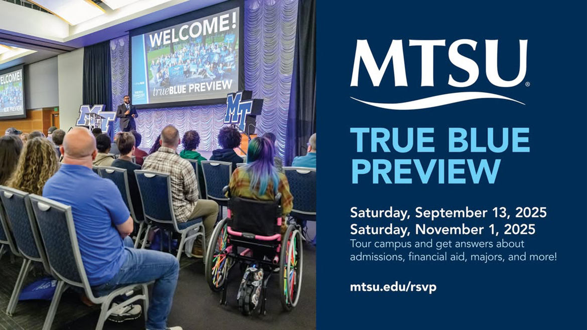 MTSU True Blue Preview promo art