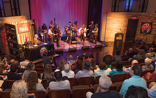 WMOT-FM/Roots Radio 89.5 Launch Celebration at the Country Music Hall of Fame. Middle Tennessee State University’s public radio station, is dramatically expanding its reach and range of music to launch a new format dedicated to Americana music and a new home on the dial for its current jazz format. The Roots Radio All-Star Band