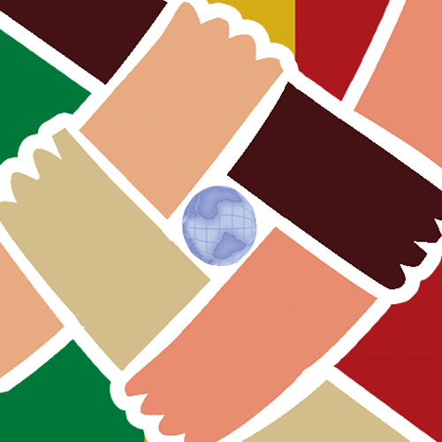 4 hands unity luncheon graphic