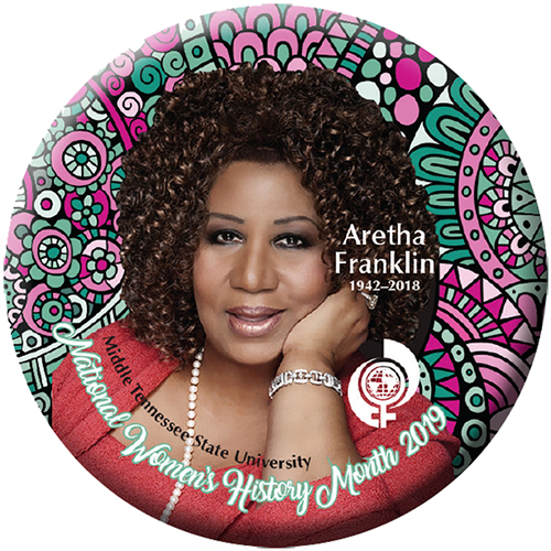 Aretha Franklin 2019 NWHM button