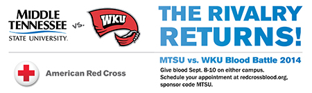 2014 "Bleed Blue Beat WKU" graphic