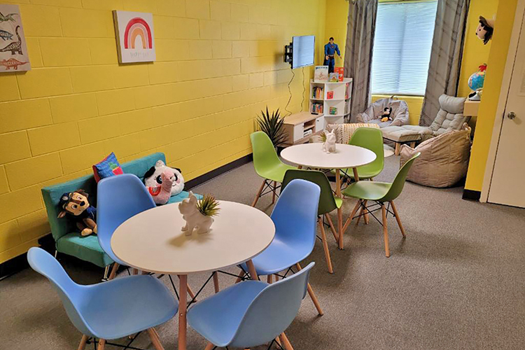 This is one of the renovated rooms inside the Tennessee Department of Children’s Services Resource Linkage Office in Nashville, Tenn., that temporarily houses and provides “a safe space” for the hundreds of children entering the Davidson County foster care system each year. The renovations were paid for by MTSU alumnus and Tennessee Titans safety Kevin Byard and his wife, Clarke, through The Byard Family Legacy Fund. (Submitted photo)