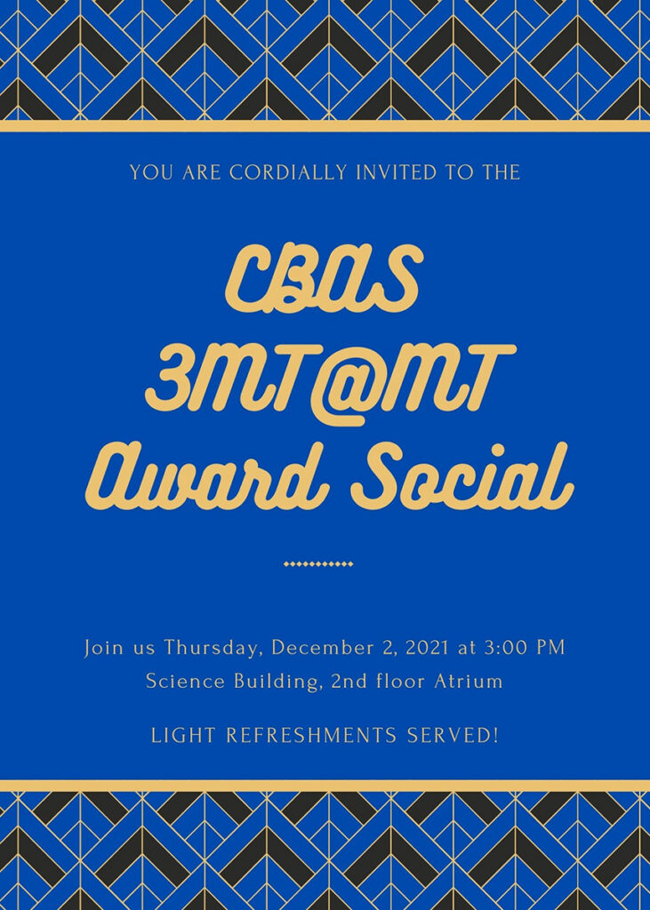 CBAS 3MT@MT Award Social graphic