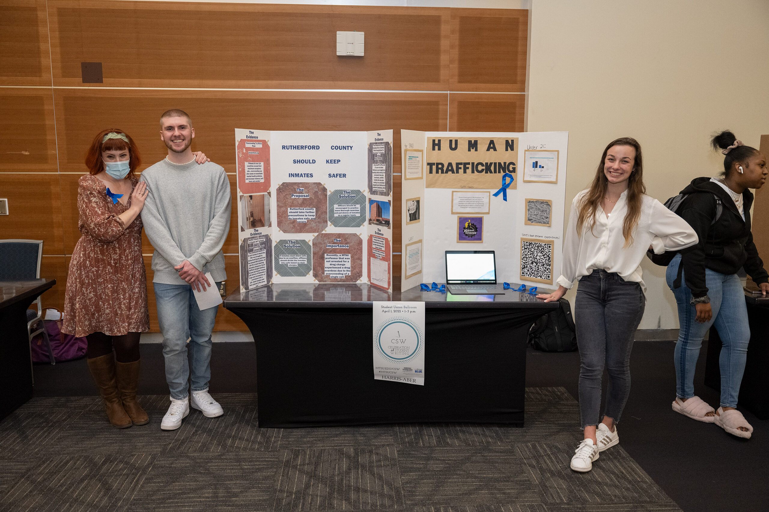 Middle Tennessee State University’s English Department hosts the annual Celebration of Student Writing to give undergraduate students an opportunity to showcase their English writing projects to MTSU’s campus community. In addition to writing projects, students also create interactive visual presentations. (Photo submitted)