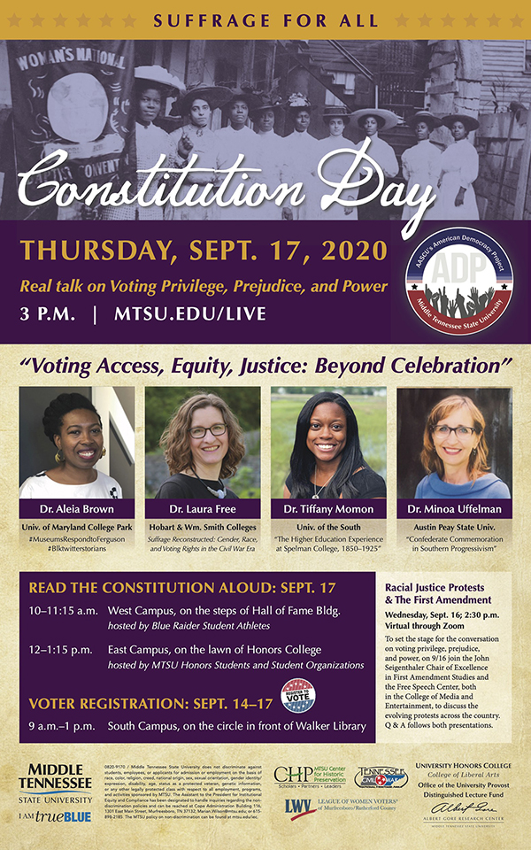 MTSU Constitution Day 2020 poster