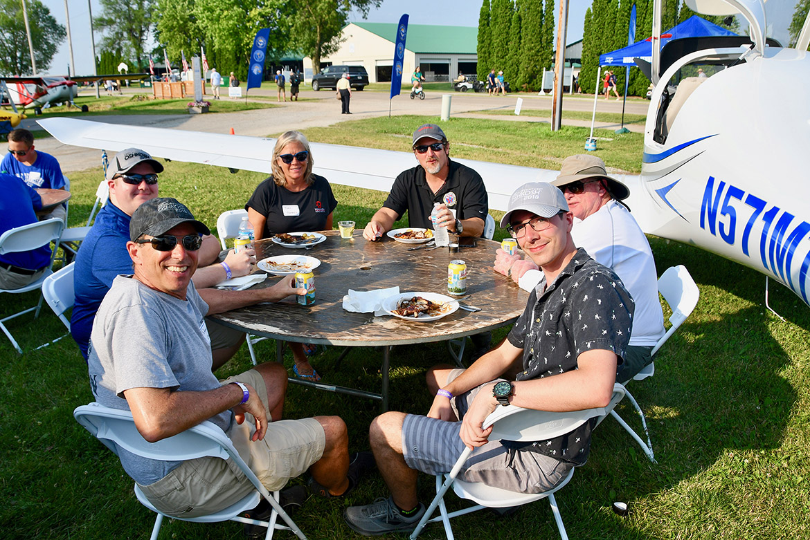 About 50 alumni from MTSU’s Aerospace Department attended a special event Wednesday night on the grounds of EAA AirVenture, the largest air show of its kind in the world. (MTSU photo by Andrew Oppmann)
