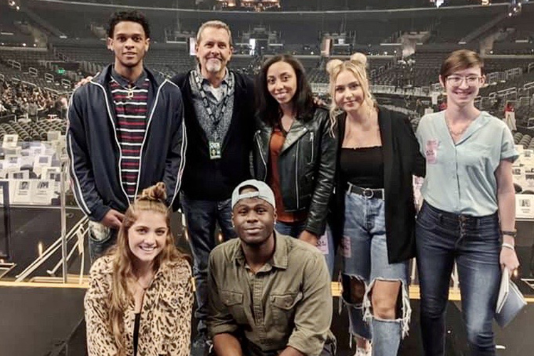 A group of MTSU College of Media and Entertainment students joined a university delegation of faculty and staff in Los Angeles for pre-event activities and outreach before the 62nd annual Grammy Awards set for Sunday at Staples Center. (MTSU photo by Andrew Oppmann)
