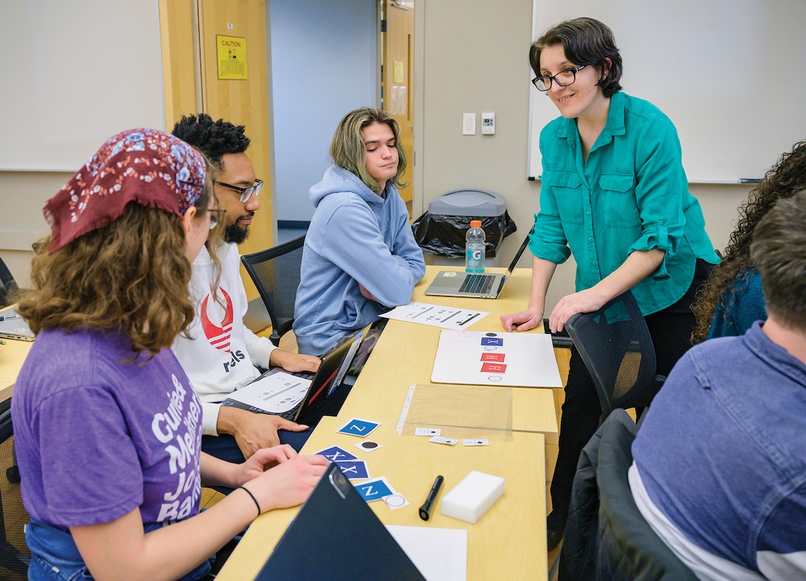 In this file photo, Hanna Terletska, Physics and Astronomy faculty at Middle Tennessee State University in Murfreesboro, Tenn., teaches the Quantum Computing for Beginners class in Wiser-Patten Science Hall. (MTSU photo)