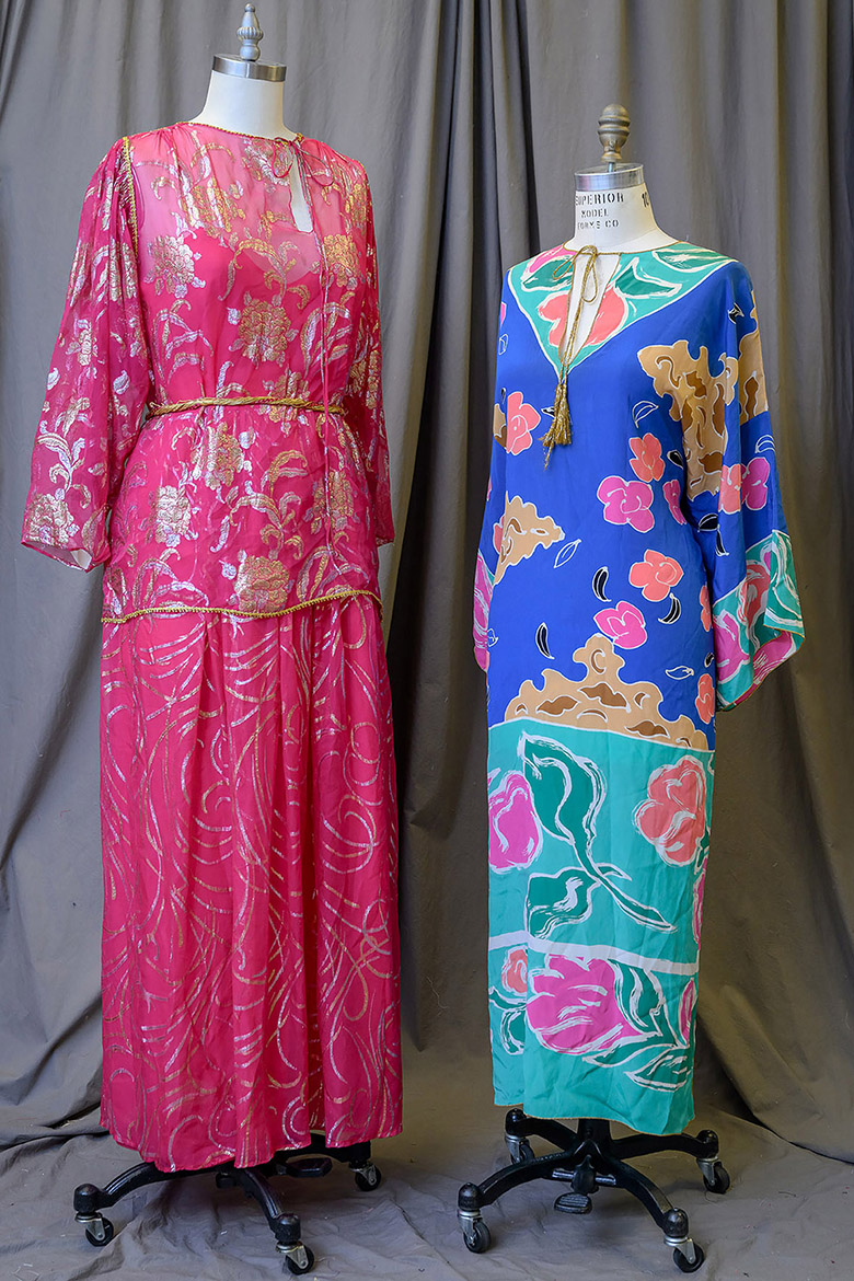 These vibrant high-end fashions from the 1980s featured in the exhibit, “Retro Rewind: Treasures from the Historic Costume Collection," are part of the Cecil Elrod Collection and on display in Todd Art Gallery in Todd Hall, 524 Old Main Circle on the campus of Middle Tennessee State University in Murfreesboro, Tenn. The free exhibit is open through Saturday, March 22. (Photo by J. Intintoli)