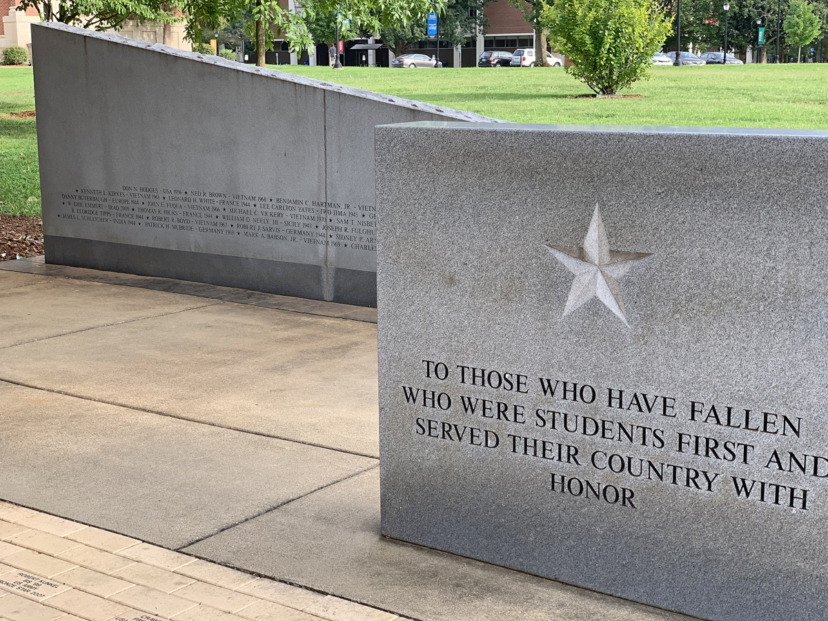 The virtual 9/11 Remembrance ceremony at 7:30 a.m. Friday, Sept. 11, also honors the 69 former MTSU students who died while serving their country. (MTSU photo by Randy Weiler)