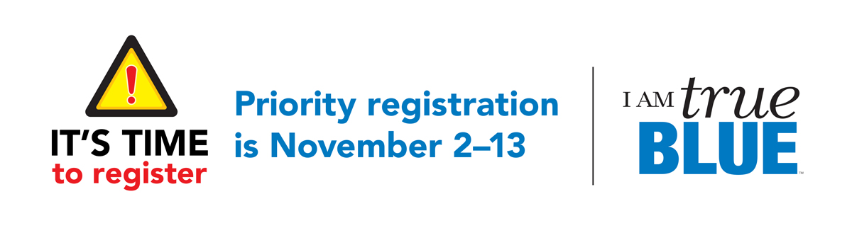 It's time Priority Registration graphic