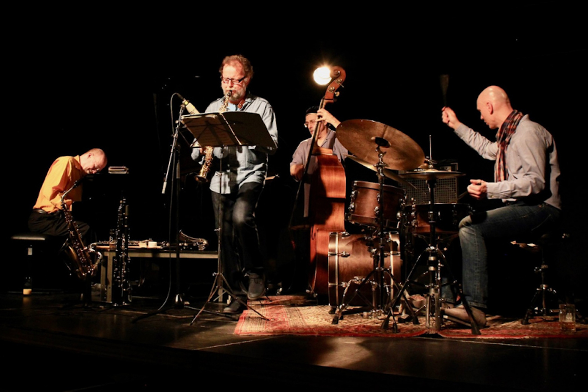 Pictured performing on stage in this undated photo, from left, are pianist Michael Jefry Stevens, saxophonist Mihaly Borbely, bassist Joe Fonda and drummer Balazs Bagyi, members of the Eastern Boundary Quartet. The group will perform on March 4 at Middle Tennessee State University in Murfreesboro, Tenn., as part of the university’s Jazz Artist Series. (Submitted photo)