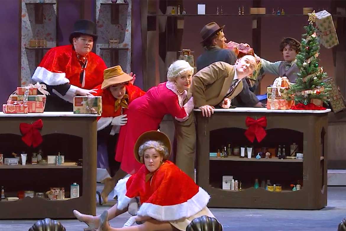 Students from Middle Tennessee State University’s Theatre and Dance program, perform “12 Days to Christmas,” from the 2024 “Joys of the Season” holiday-themed arts showcase from the College of Liberal Arts, premiering Monday, Dec. 9, on the university’s True Blue TV and YouTube channel. The 30-minute program will air all month on True Blue TV and other area media outlets. (MTSU screenshot)