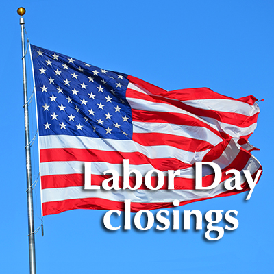 MTSU will be closed for Labor Day.