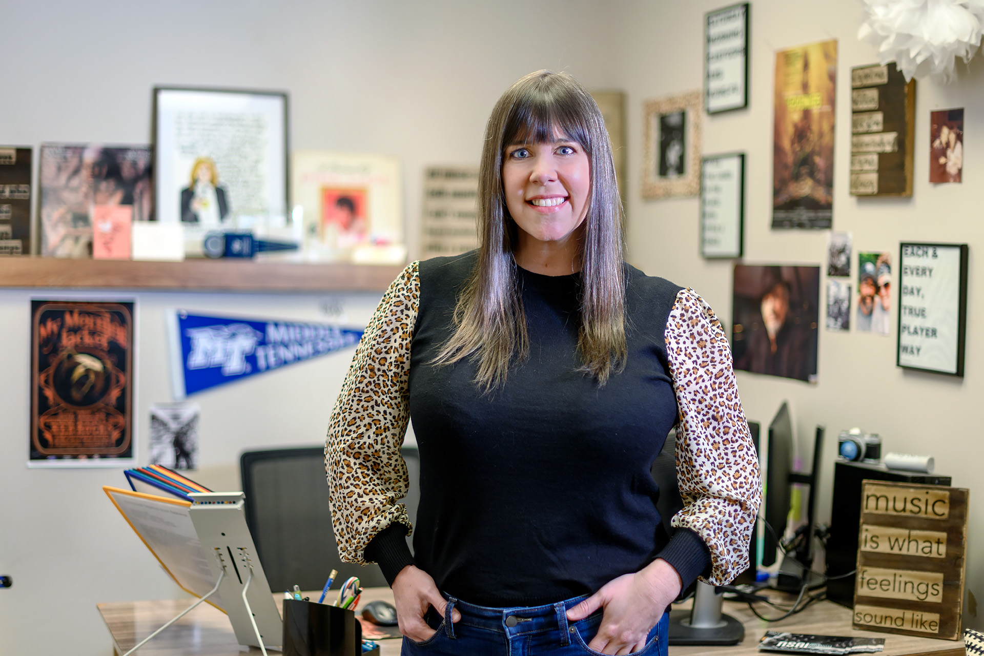 Laura Helen Husband works as an advisor in the College of Media and Entertainment. (Photo: J. Intintoli)