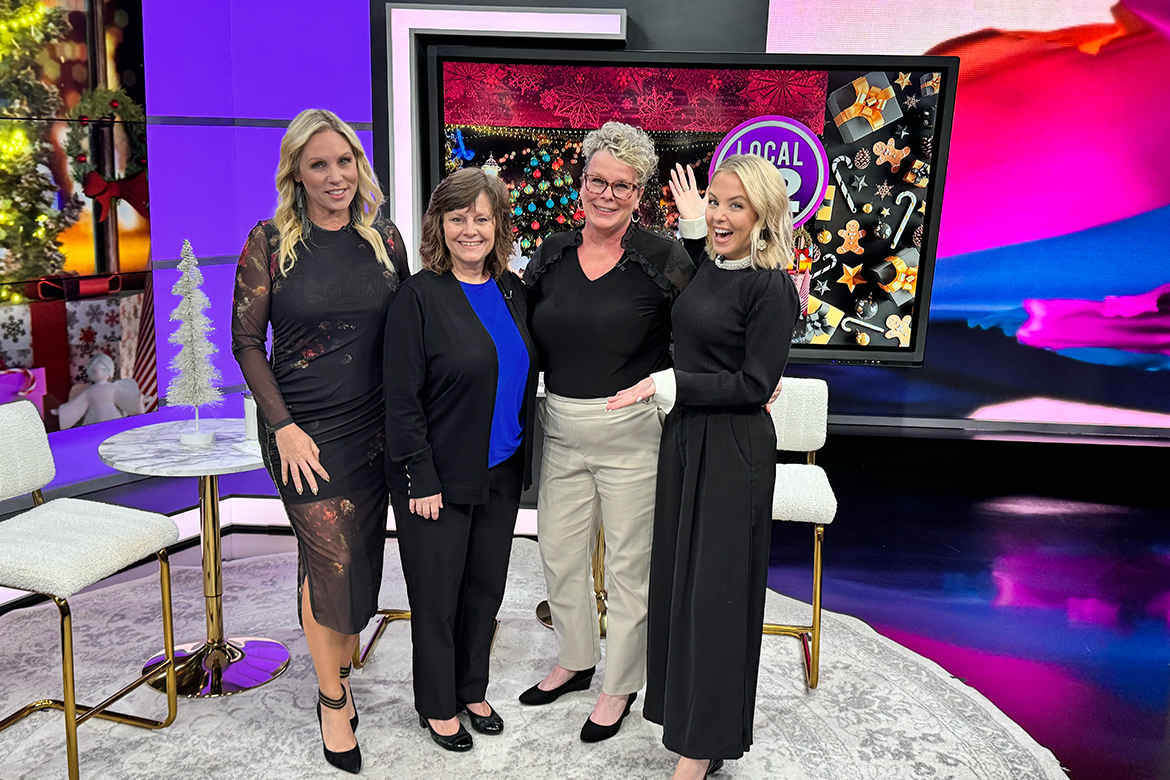Pictured, from left, are Local on 2 host Stephanie Langston, Dianna Rust, a professor at Middle Tennessee State University in Murfreesboro, Tenn., Heather Higgins, an integrated studies graduate, and co-host Laura Schweizer are shown in the studios of WKRN-TV News 2 in Nashville, Tenn., for the station’s “MTSU on 2” segment as part of the “Local on 2” programming. Higgins and Rust discussed the university’s Adult Degree Completion Program on Dec. 12, 2025.