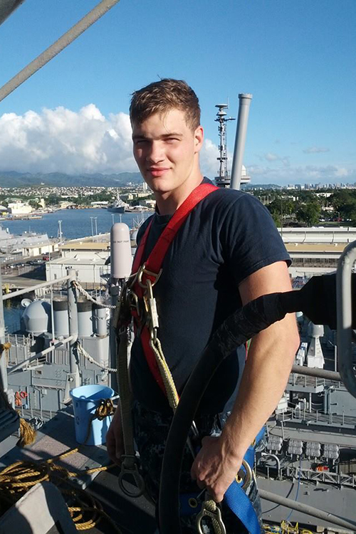 MTSU senior and U.S. Navy veteran Logan Stepp, now 30, was in the Navy for seven years, a large portion of that spent in Hawaii. He met his wife, Zsarel, while at Pearl Harbor. (Submitted photo)
