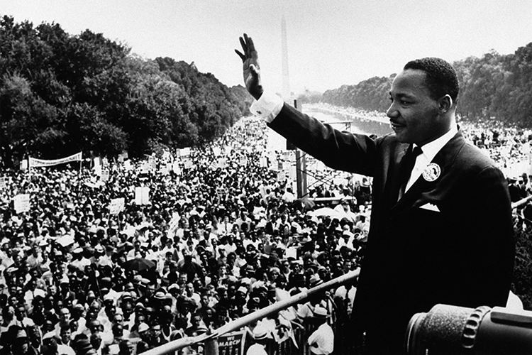 The Rev. Martin Luther King Jr. addresses a crowd from the steps of the Lincoln Memorial where he delivered his famous “I Have a Dream” speech during the Aug. 28, 1963, march on Washington, D.C. MTSU students and others will celebrate King's memory during a Jan. 21 candlelight vigil at 6 p.m. in the Student Union Ballroom. (Photo courtesy of the U.S. Department of Defense Archives)