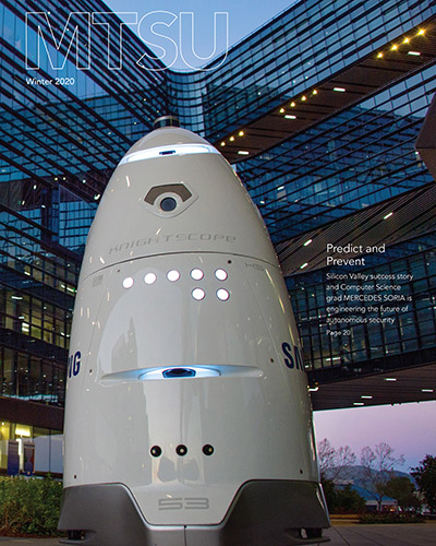 The cover for the January 2020 edition of the newly redesigned MTSU magazine. (Photo courtesy of University Publications)