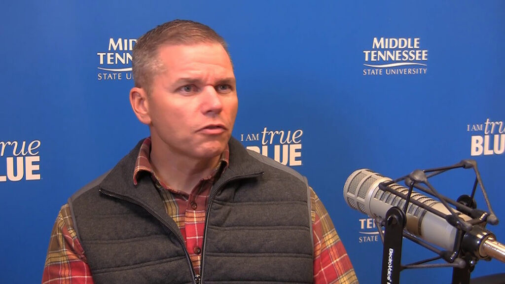 MTSU School of Agriculture researcher Chaney Mosley has been involved with various studies since joining the faculty. Most recently, he obtained a $750,000 U.S. Department of Agriculture/National Institute of Food and Agriculture grant. (MTSU screenshot by Gina Logue)