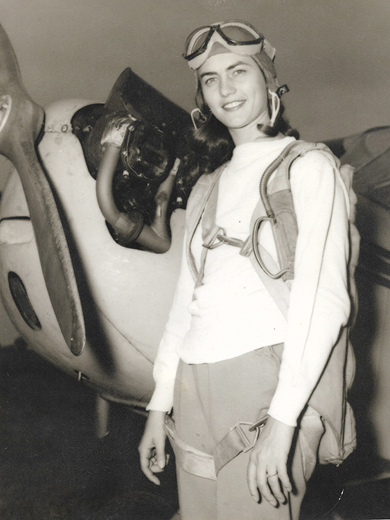 Mary Anderson prepares for her first solo flight in a Piper J-3 Cub at Murfreesboro Airport in 1942. She went on to become an aviation pioneer who lobbied for an aerospace major to be created at MTSU.(Photo submitted)