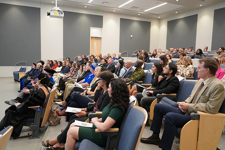 New inductees, their family members, and friends gathered for the fall 2023 Phi Kappa Phi initiation ceremony Oct. 20, 2023, at Middle Tennessee State University. (MTSU photo by Robin E. Lee)