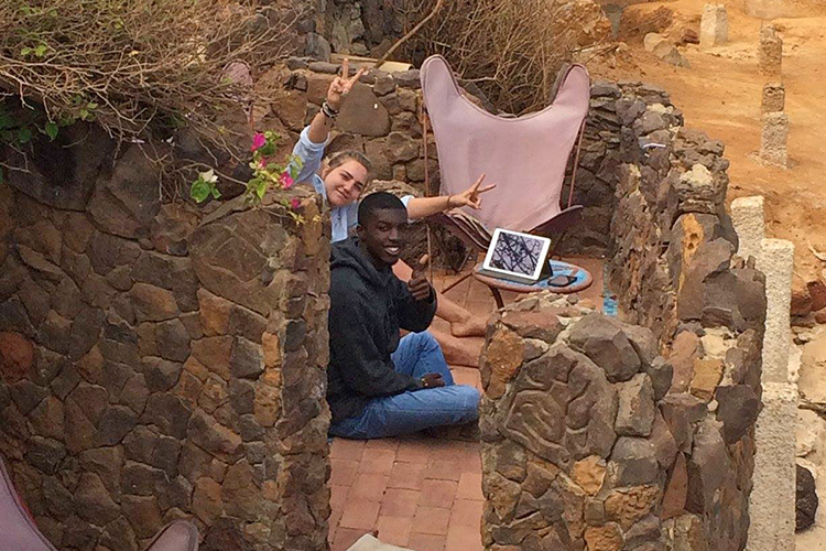 MTSU study-abroad students enjoy some down time during a study-abroad trip to the African nation of Senegal. (Submitted photo)