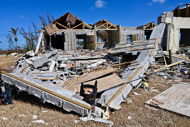 This photo Friday, Sept. 20, in Freeport, Bahamas, shows the destruction that remains in the aftermath of Hurricane Dorian. MTSU's Raider Relief effort made a third mission trip to the island commonwealth with three plane-loads of emergency supplies.(MTSU photo by Andrew Oppmann)