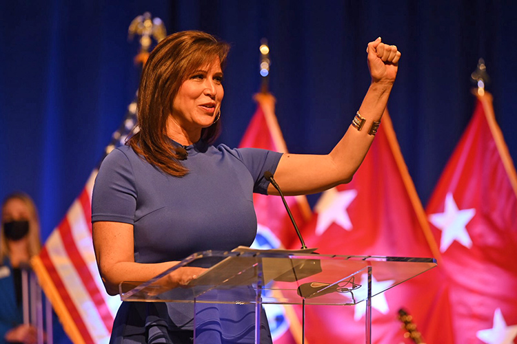 MTSU alumna, Nashville native and News4 WSMV-TV morning anchor Holly Thompson emcees the fourth annual Veteran Impact Celebration held Tuesday, Nov. 2, at the Student Union Ballroom at Middle Tennessee State University. Proceeds from the event benefit MTSU’s Charlie and Hazel Daniels Veterans and Military Family Center. (MTSU photo by James Cessna)