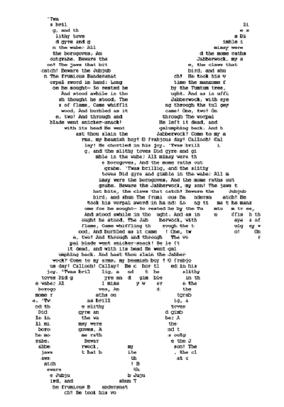 In this image, Dr. John Wallin imagines what the Jabberwock might look like using text from Lewis Carroll's classic nonsense poem "Jabberwocky." (Image submitted)