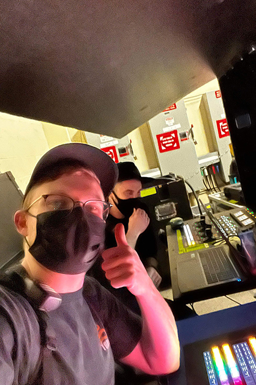 Pictured in this undated photo, Middle Tennessee State University alumnus Zac Leonard (Class of 2018), says his real-world experience working at the Bonnaroo Music and Arts Festival in Manchester, Tenn., was instrumental in shaping his career path. Leonard has video directed and engineered tours for Imagine Dragons, Tyler the Creator, Dan and Shay, and Post Malone. He is freelance video director for tours. (Submitted photo)