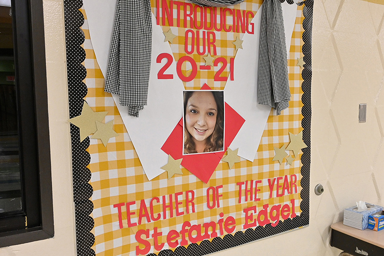 Stefanie Edgell, fifth-grade teacher at Christiana Elementary School and Middle Tennessee State University alumna, won the Teacher of the Year Award at her school this year. (MTSU photo by Stephanie Barrette)