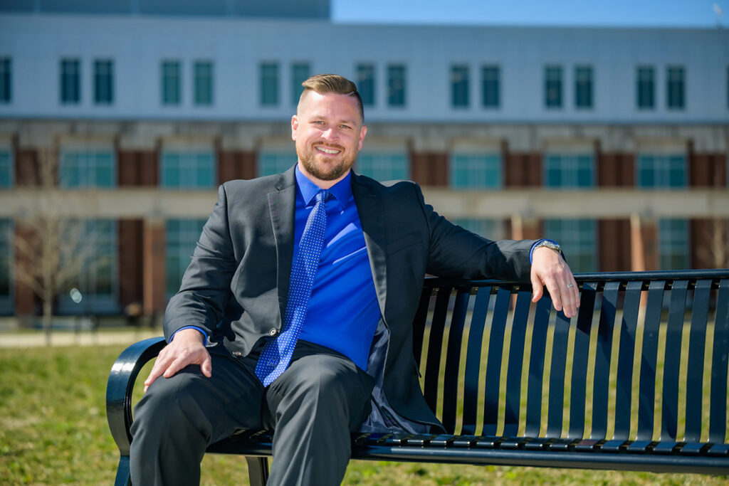 Ben Stickle, Middle Tennessee State University associate criminal justice professor and former police officer, recently worked with the Tennessee Bureau of Investigation to land $950,000 in grants from the Bureau of Justice Assistance and the Bureau of Justice Statistics to study crime during coronavirus restrictions and the state’s efforts to combat human trafficking. (MTSU photo by Andy Heidt)